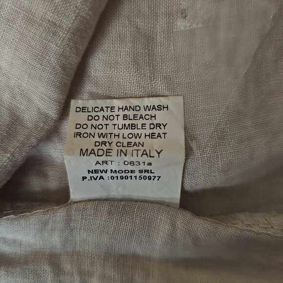 Bellambra Women's Sand Color 100% Pure Linen Short Sleeve Blouse Size Large NWT - Picture 11 of 14